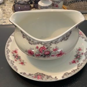 Meito Corsage Japan gravy boat. Small chip